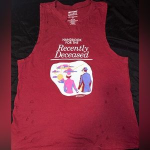 Hot Topic Beetlejuice Maroon Tank Top Womens Sz Small